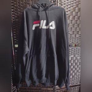 Fila Men's Big & Tall Classic Pullover Hoodie Black 4XL